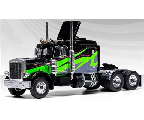 1973 Peterbilt 359 in Black and Lime - IXO AMERICA