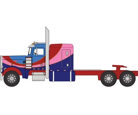 1973 Peterbilt 359 in Blue Red Pink and Purple - IXO AMERICA
