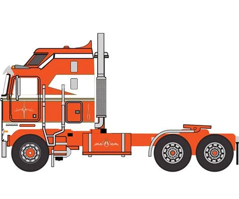 1976 Kenworth K100 Aerodyne in Orange - IXO AMERICA