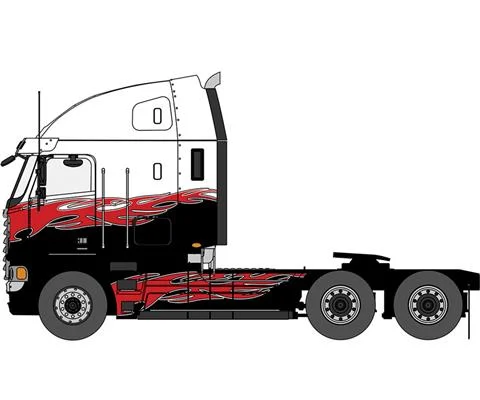 2002 Freightliner Argosy in Red and Black - IXO AMERICA