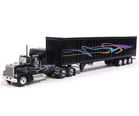 1980 GMC General Semi with Trailer in Black - IXO AMERICA