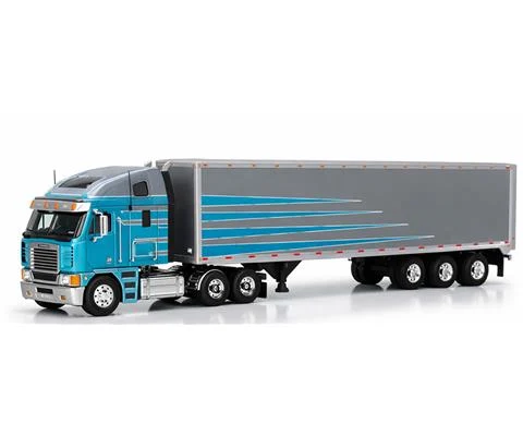2002 Freightliner Argosy with Modern Trailer in Grey and Blue - IXO AMERICA