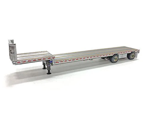 East Drop Deck Flatbed Trailer in Aluminum and Black - WEISS BROTHERS