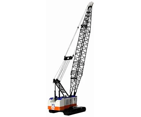 JE McAmis - Manitowoc 4100w Series 2 Crawler Crane in Blue White and Orange