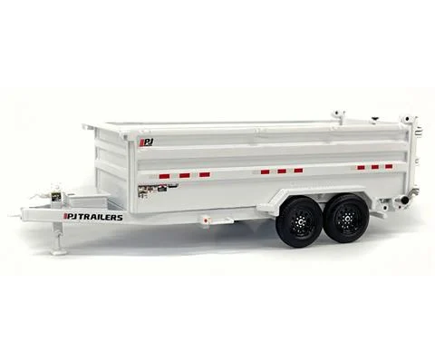 PJ Dump DM Trailer in White - WEISS BROTHERS