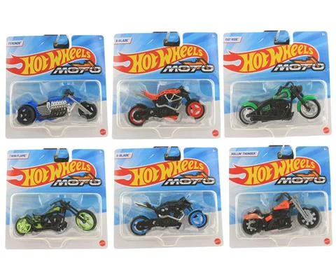 Hot Wheels MOTO - 6-Piece Set in a Non-Returnable Factory-Sealed Case