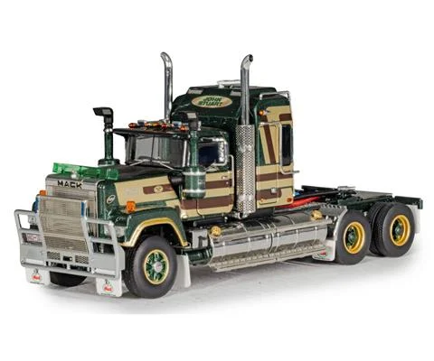 John Stuart - Mack Bicentennial Super-Liner Semi Truck with Sleeper Cab in Green and Gold - Cab Only