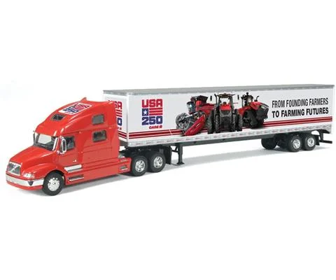 Case IH Commemorating 250 Years - Volvo 770 Sleeper Cab in Red with Box Trailer