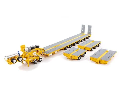 Drake 2x8 Dolly and 7x8 Steerable Low Loader Trailer in Chrome Yellow PLUS Accessory 2x8 Deck 3x8 Deck and