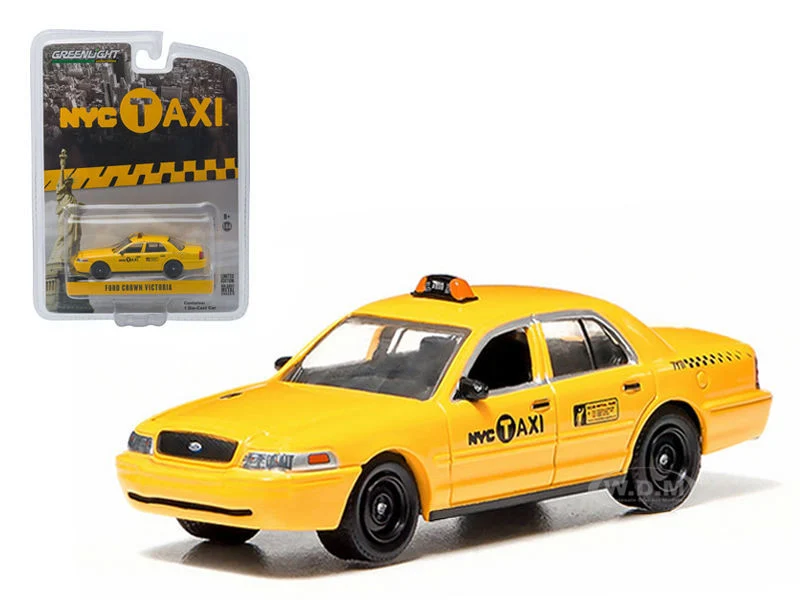 Ford Crown Victoria Yellow "NYC Taxi" (New York City) 1/64 Diecast Model Car by Greenlight - Ford Models