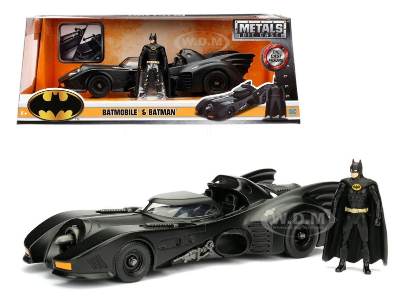 1989 Batmobile with Diecast Batman Figure 1/24 Diecast Model Car by Jada - Movie/TV Series Models