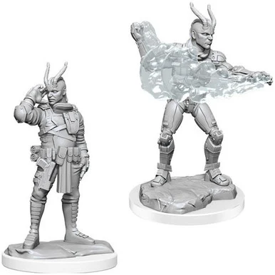 Starfinder Battles Deep Cuts Unpainted Minis: W2 Male Lashunta Technomancer - WizKids - WZK